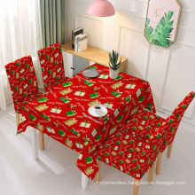 Dust-Proof Christmas Decoration Rectangle Christmas Printed Table Cloth Tablecloth